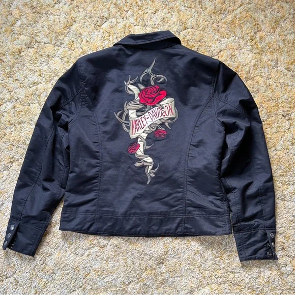 Harley Davidson Roses Riding Jacket - Picture 2 of 5